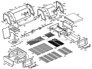 Page A Diagram and Parts List for 9976-44  Broil King Grill